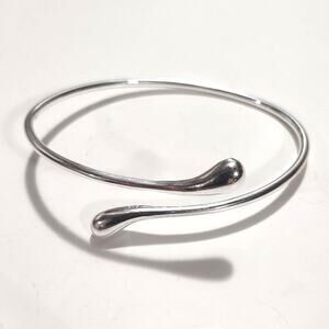 925 Sterling Silver Bracelet Lobed Teardrop Adjustable Silver Christmas Gift NEW